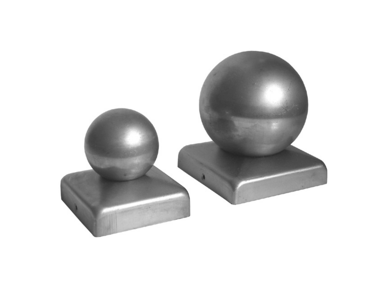 Daszek stalowy kwadratowy 50x50mm z kulą 50mm Daszek stalowy kwadratowy 50x50mm z kulą 50mm