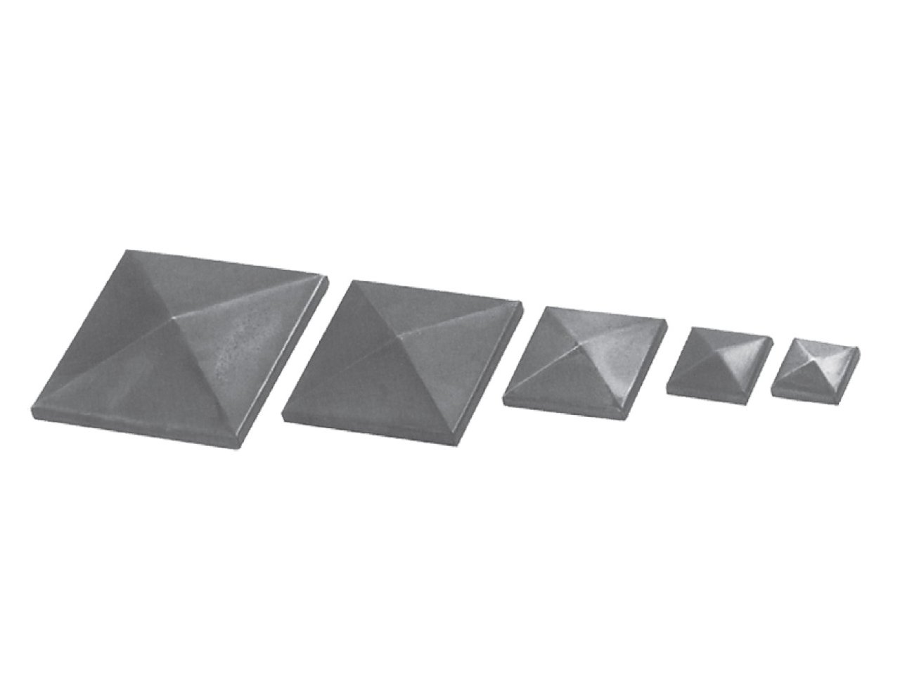 Daszek stalowy na słupek 100x100mm H5mm Daszek stalowy na słupek 100x100mm H5mm