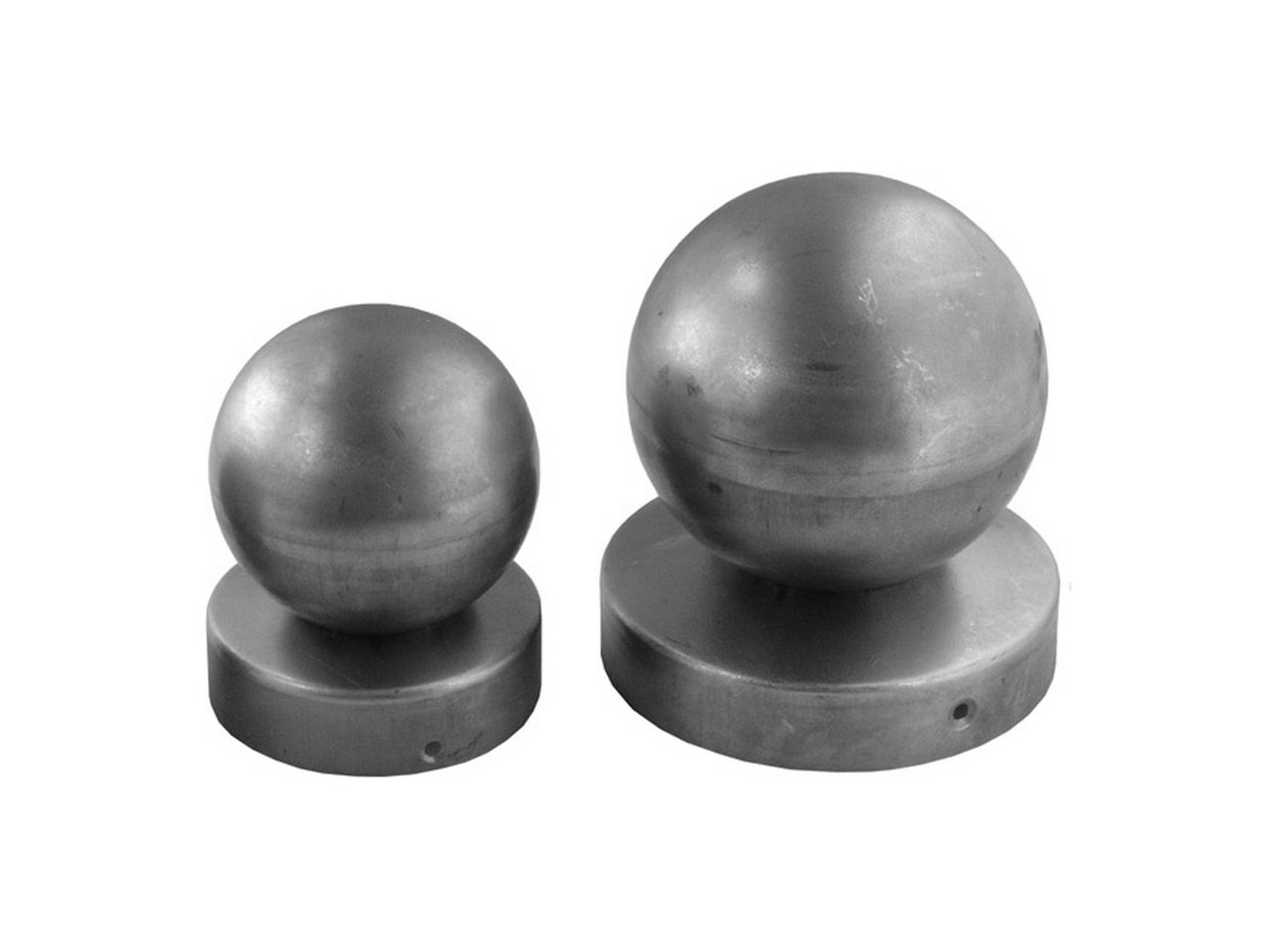Daszek stalowy okrągły 42mm z kulą 50mm na słupek Daszek stalowy okrągły 42mm z kulą 50mm na słupek