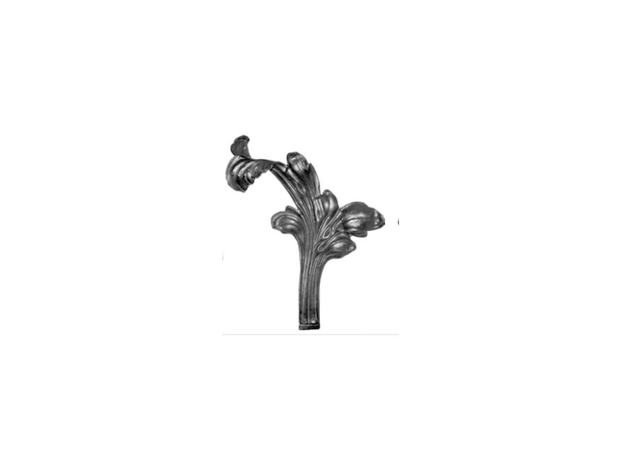 Stalowy liść kuty 125x50mm 14.510.01 Stalowy liść kuty 125x50mm 14.510.01