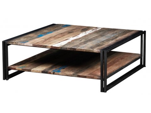 Schmiedetisch mit Holzplatte SK02