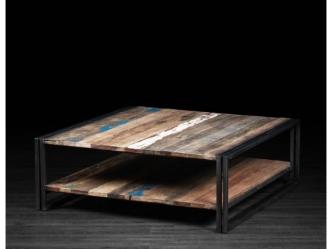 Schmiedetisch mit Holzplatte SK02