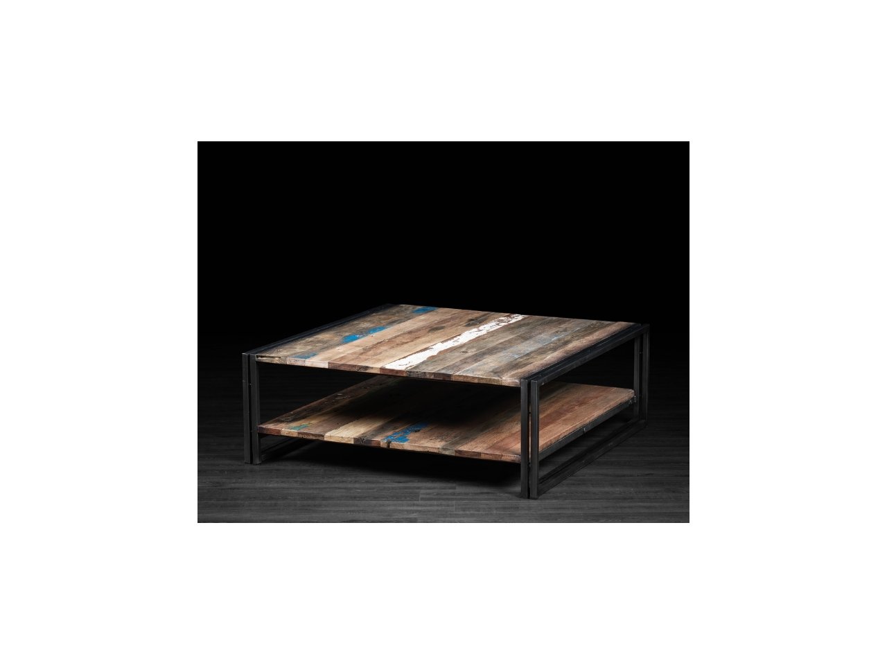 Schmiedetisch mit Holzplatte SK02