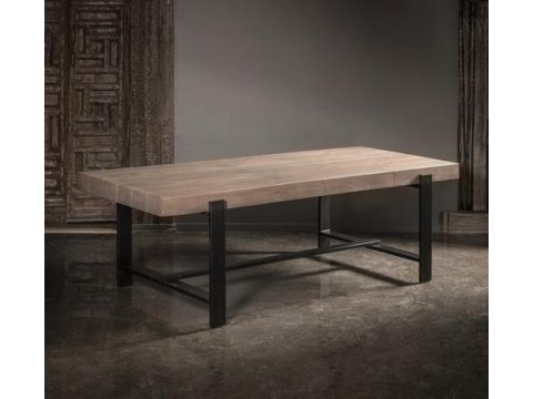 Schmiedetisch mit Holzplatte SK05