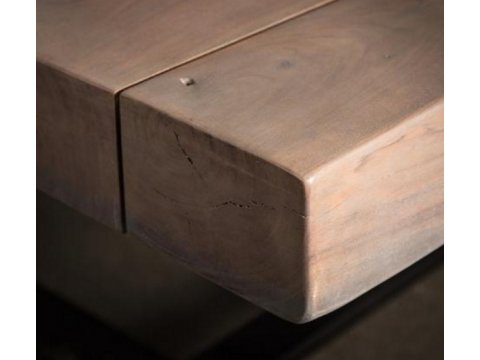 Schmiedetisch mit Holzplatte SK05