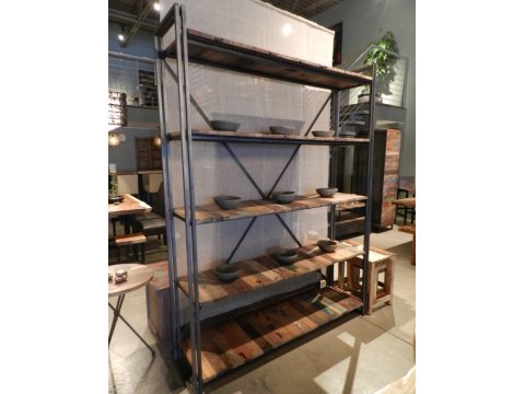 Schmiedetisch mit Holzplatte SK05