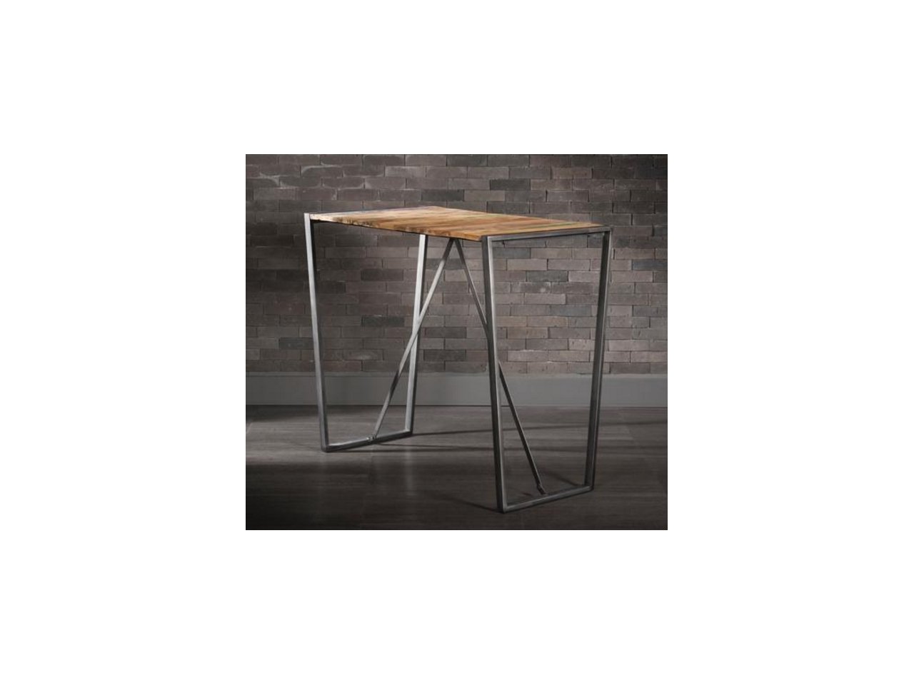 Schmiedetisch mit Holzplatte SK05