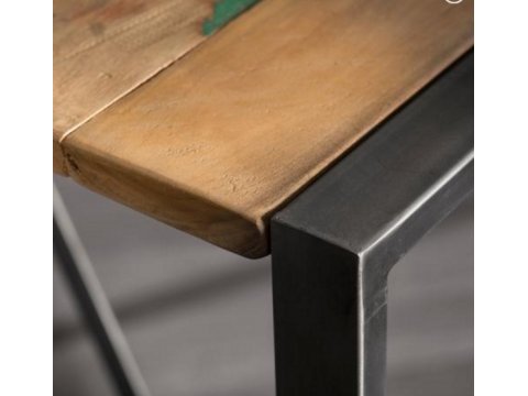 Schmiedetisch mit Holzplatte SK05