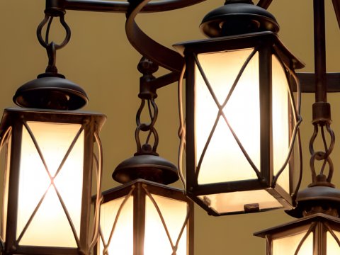Lampe aus geschmiedetem...