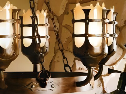 Metall geschmiedete lampe...