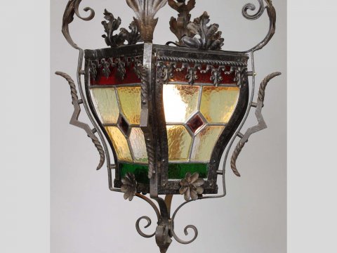 Antike geschmiedete Lampe -...
