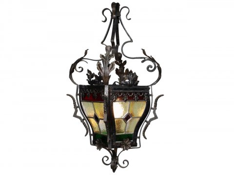 Antike geschmiedete Lampe -...