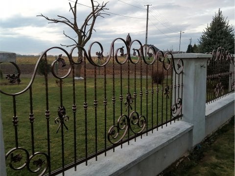 Ogrodzenie kute z motywem...