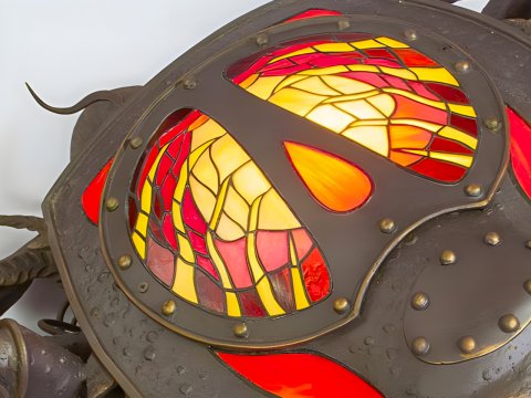 Żółw - metalowa lampa kuta...