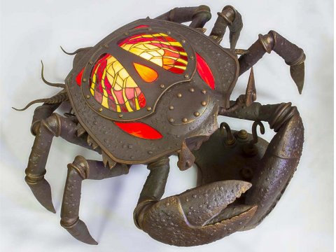 Żółw - metalowa lampa kuta...
