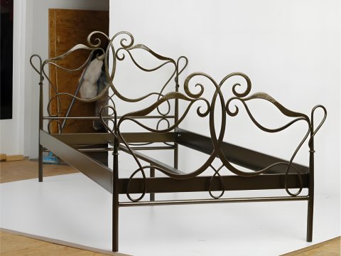 Geschmiedetes Metallbett -...