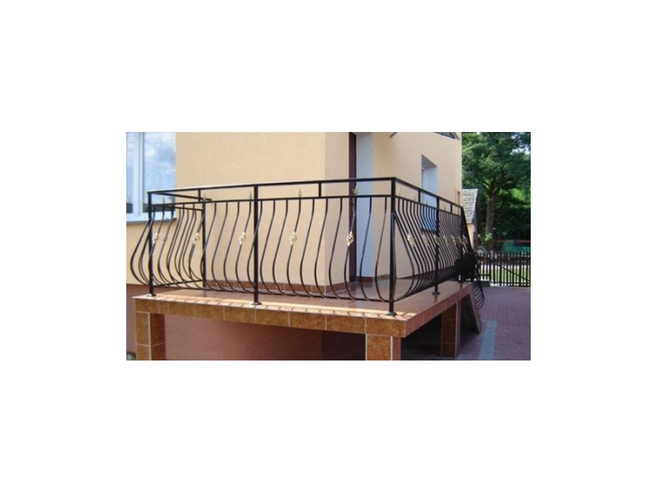 Balustrada kuta zewnętrzna balkon BKZ0038 Balustrada kuta zewnętrzna balkon BKZ0038