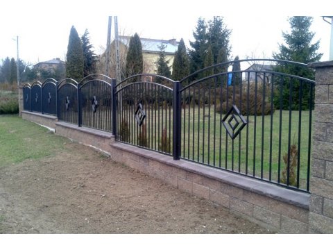Ogrodzenie kute przęsła metalowe OK44