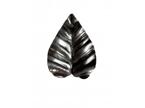 Stalowy liść kuty 140x110mm...
