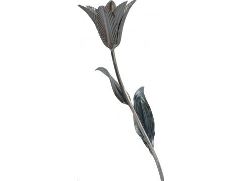 Stalowy kwiat kuty 130x50mm...