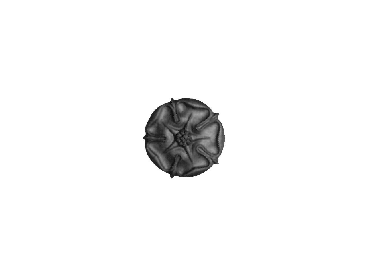 Metalowy kuty kwiat fi 90mm 14.243.18 Metalowy kuty kwiat fi 90mm 14.243.18